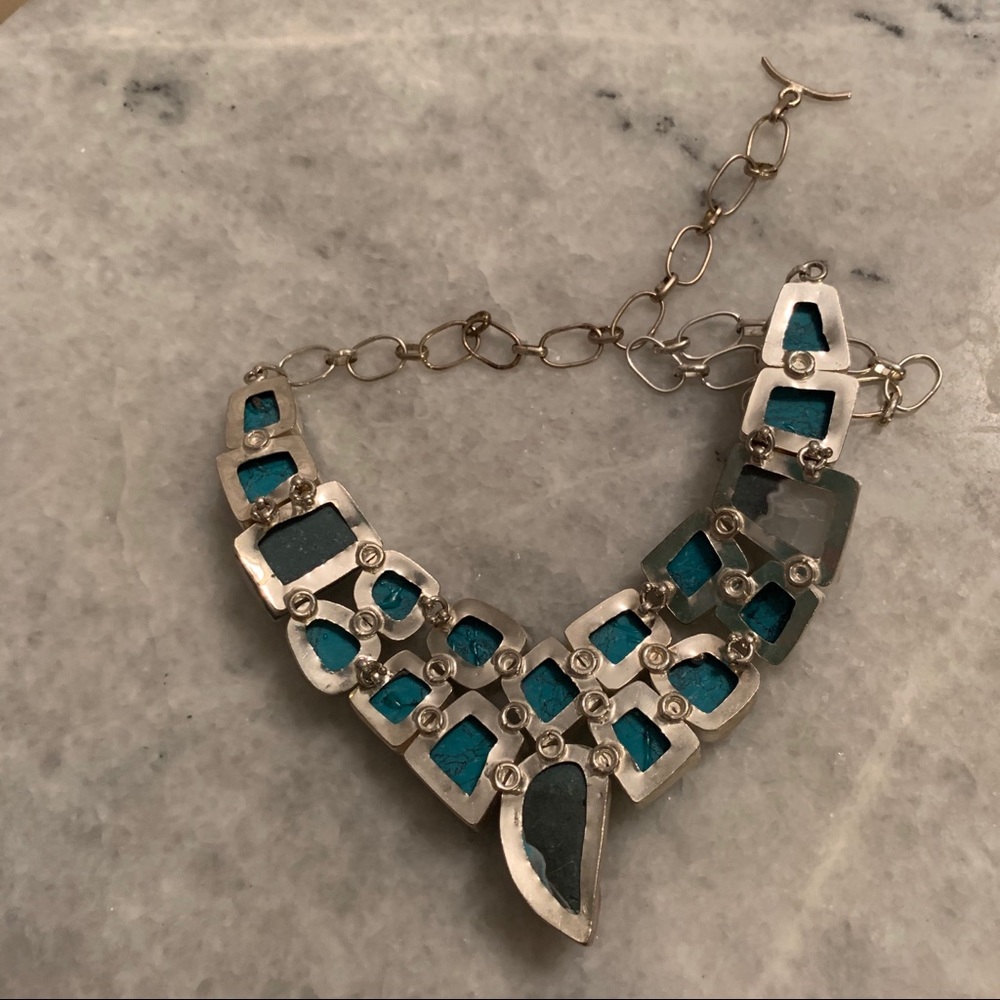 Druzy Turquoise Statement Necklace - image 8